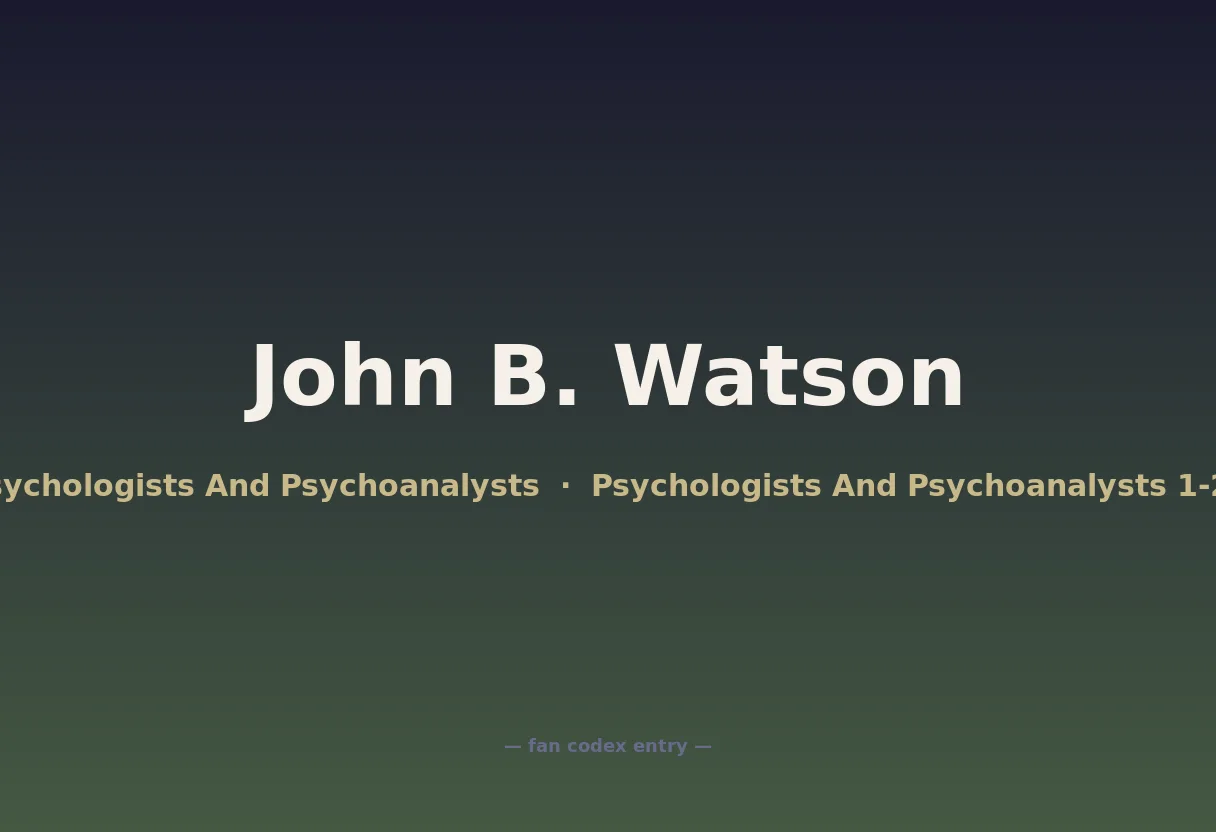 John B. Watson