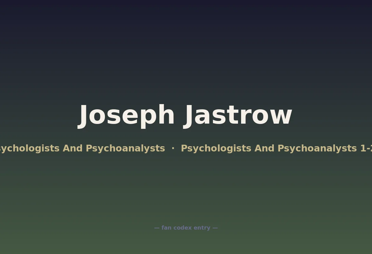 Joseph Jastrow