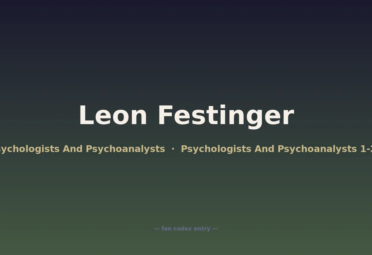 Leon Festinger