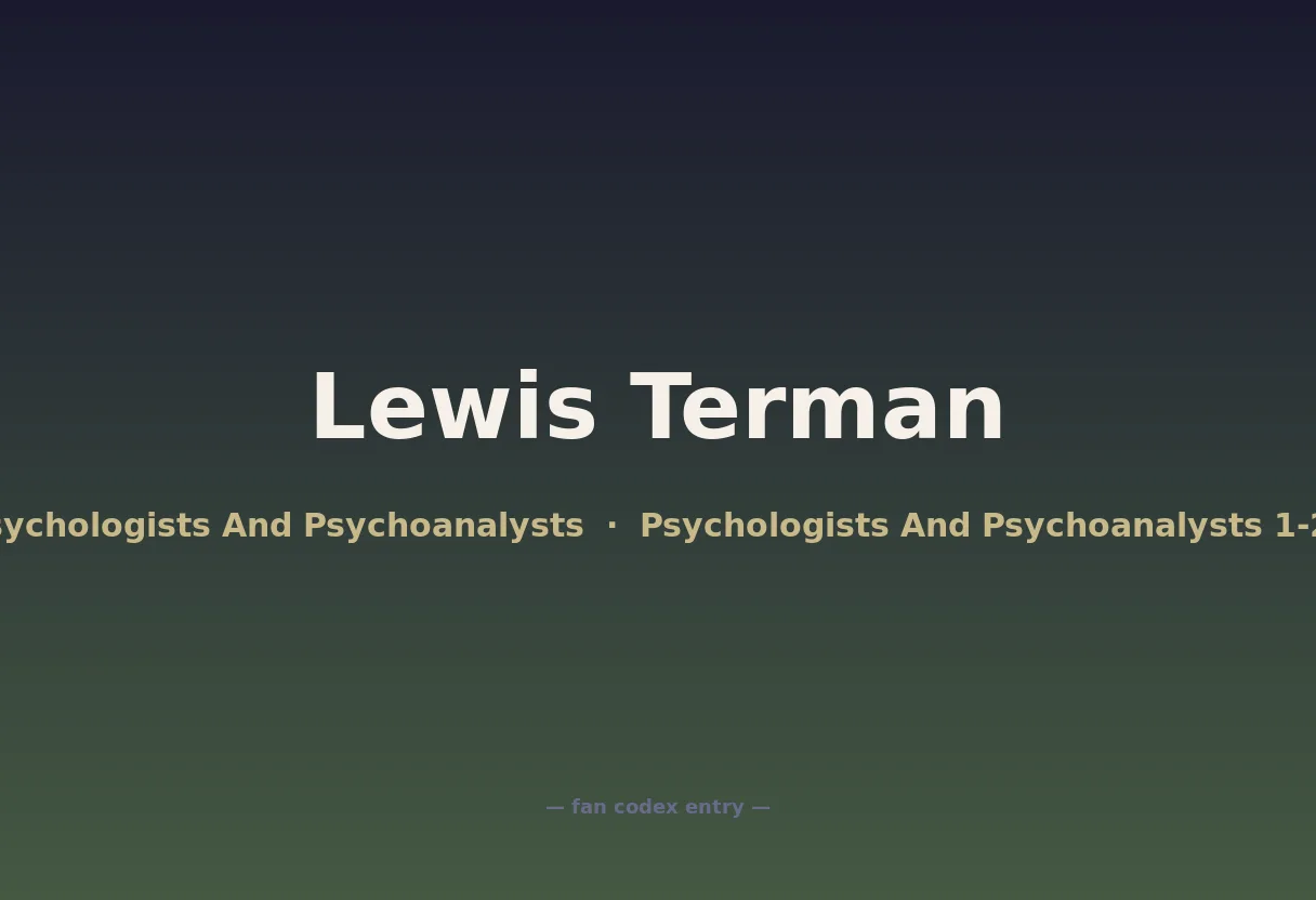 Lewis Terman