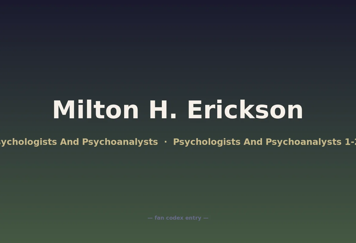 Milton H. Erickson