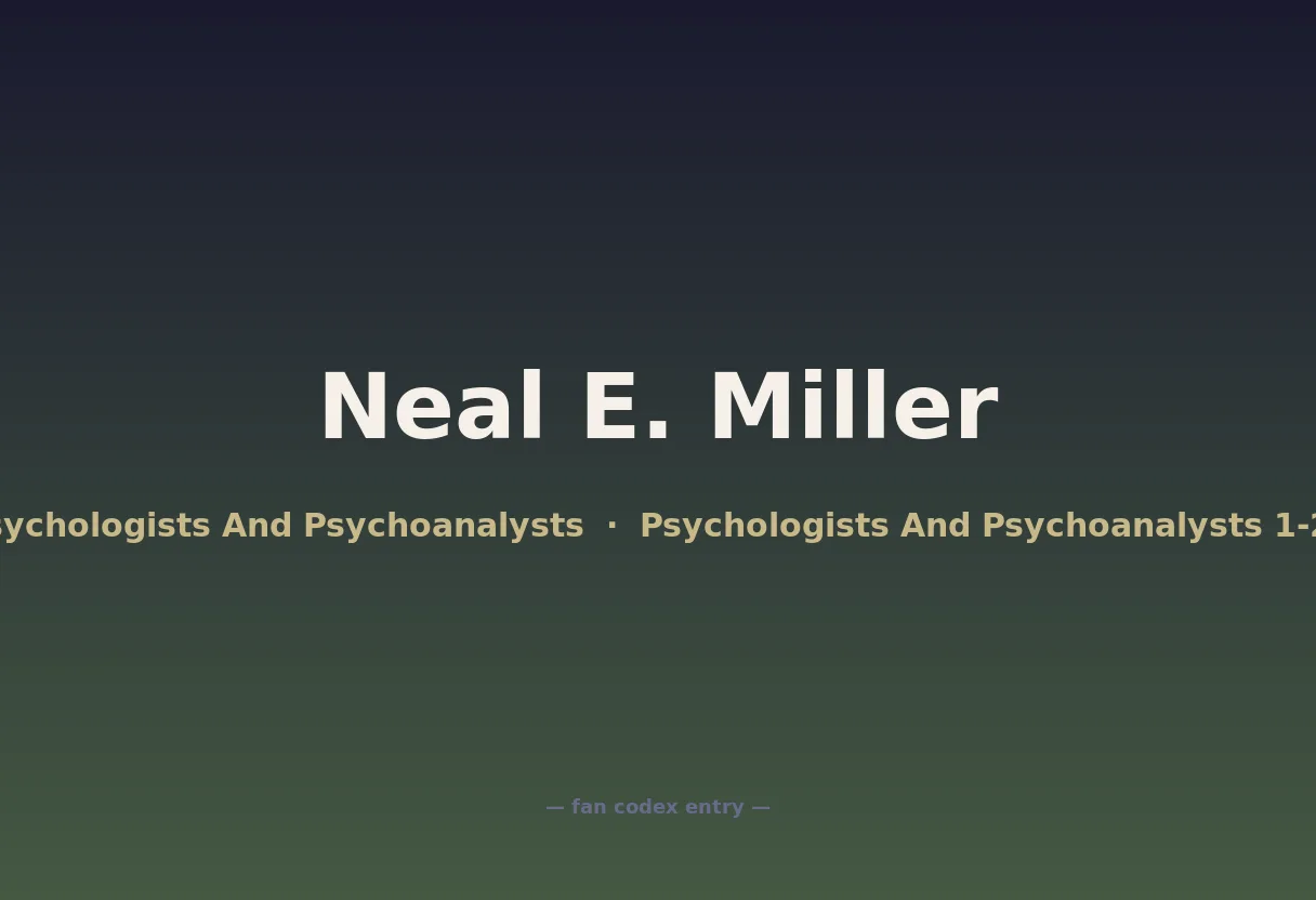 Neal E. Miller