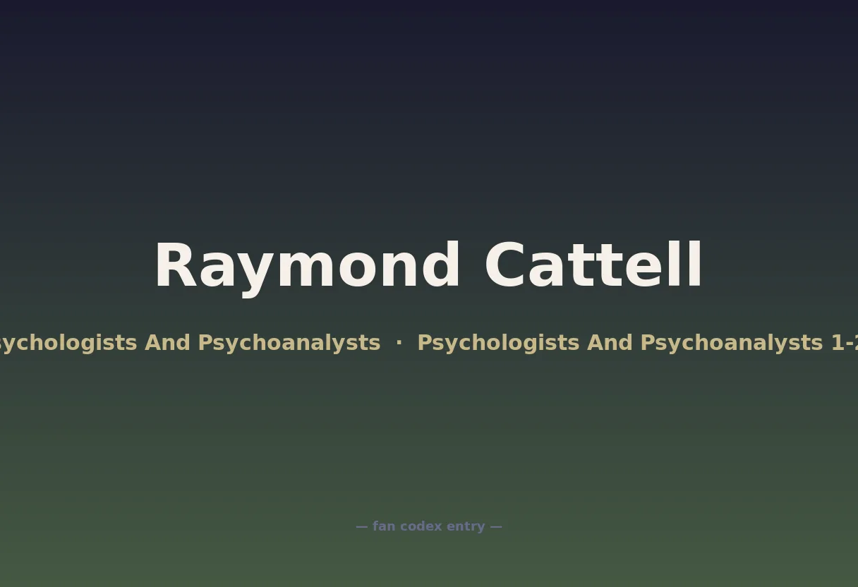 Raymond Cattell